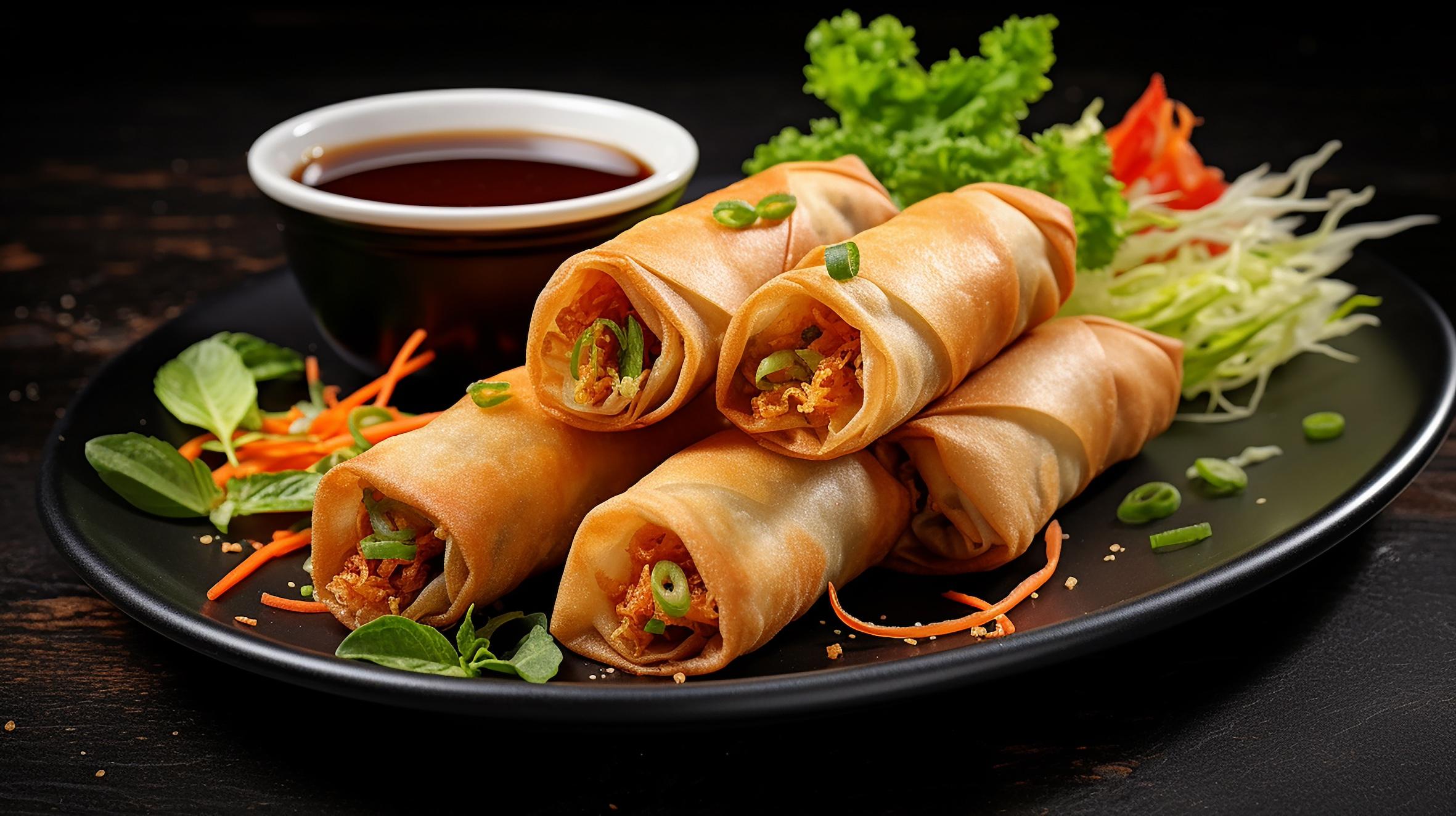 deepfried-spring-rolls-featuring-golden-brown-skin-with-filling-vegetables-meats-spices